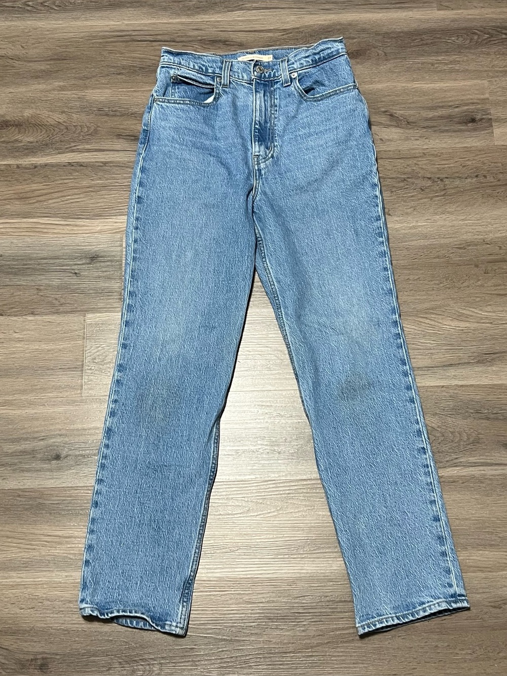 Levi's Women's 27x29 Blue Jeans 70s High Rise Slim Straight Cotton Stretch Denim